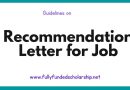 Recommendation Letter for Job